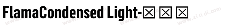 FlamaCondensed Light字体转换